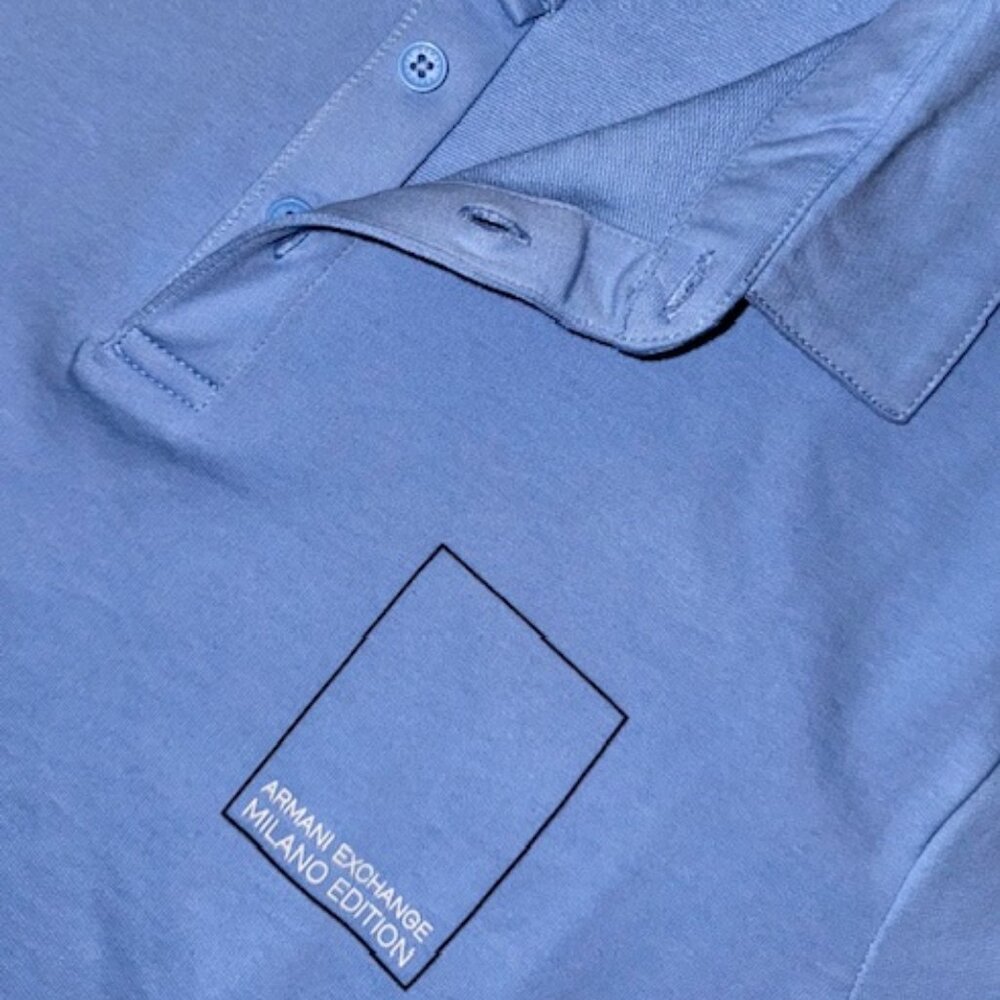 A|X ARMANI EXCHANGE Regular-Fit Milano Polo Shirt, MED, LIMITED-EDITION! NEW!